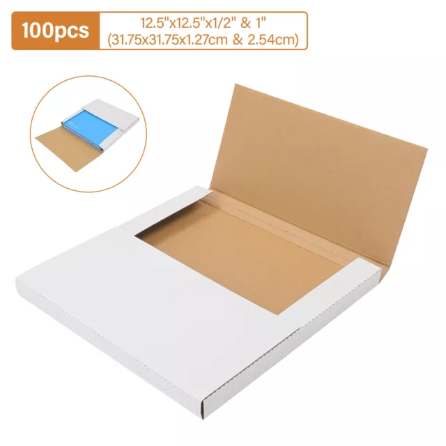 25/100PCS Premium LP Record Album Book Box Catalog Mailers Boxes Variable Depth