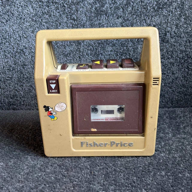Vintage Fisher Price Lecteur Cassette Portable Marron - 1980 - Pour Pièces - HS