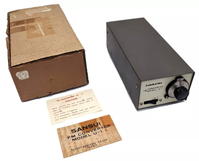 RARE Vintage Sansui FM Converter Model U-1 - FM to AM Radio - New Open Box NOS