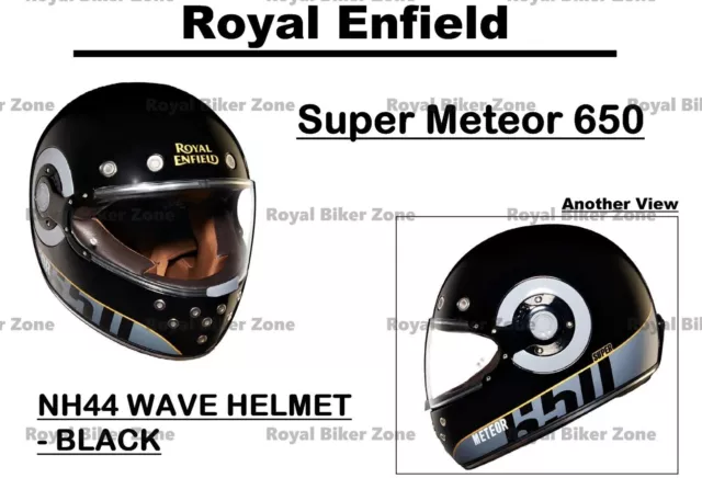 Casco Royal Enfield Super Meteor 650 NH44 Wave Negro (Talla XL-62 CM)