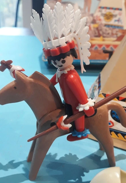 Ancien Playmobil System 3406 Complet Dans Sa Boîte – Rare Klicky 1974 (Thème Indien/Western)