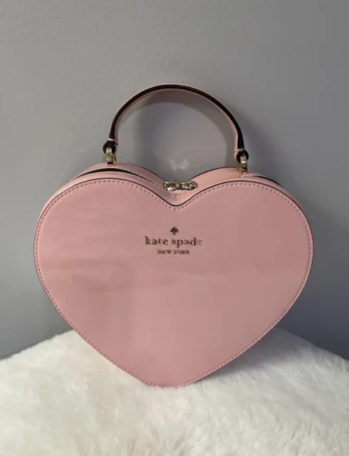 New Kate Spade Love Shack Heart Top Handle Crossbody Bag Novelty Tea Rose Pink