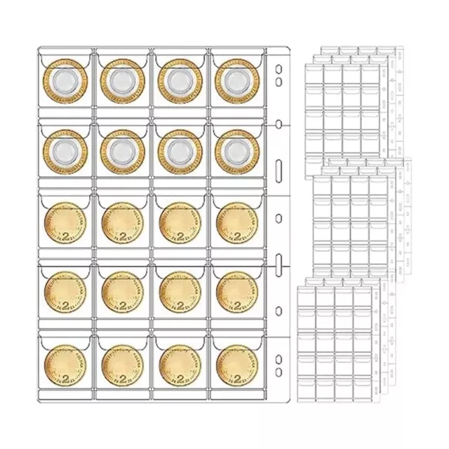 10  Coin Collecting Pages with 9 Holes for Coin Album Collecting Sleeves7279