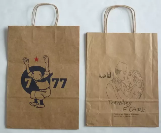 11 Sacs En Papier Dessinés : Hergé, Franquin, Dany, Loustal, Götting …