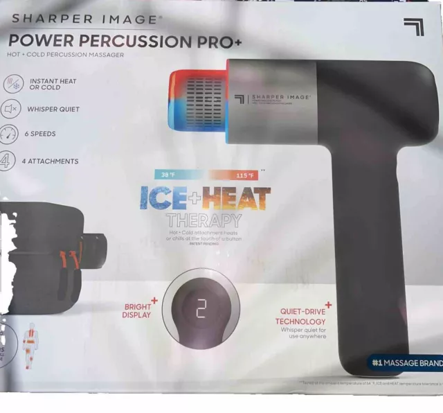 Sharper Image Power Percussion Pro+ Hot + Cold Percussion Massager