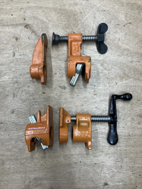 Lot of 2 Pony  3/4" Adjustable Pipe Bar Clamp Fixture MADE IN USA