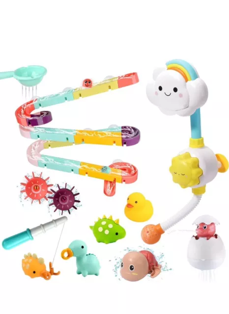 Bath Toy Bathtub Toy with Shower and Floating Squirting Toys, Fishing Game fo...