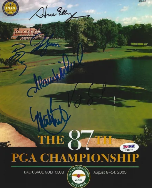 Vijay Singh Steve Elkington + PGA Championship Winners Signed 8x10 Photo PSA/DNA