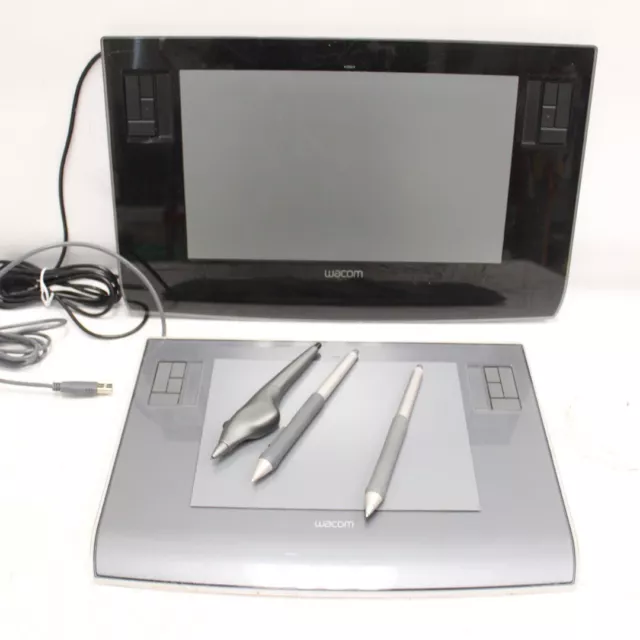 x2 WACOM Intuos3 (PTZ-630 & PTZ-631W) USB Drawing Tablets W/ 3 Pens - B83