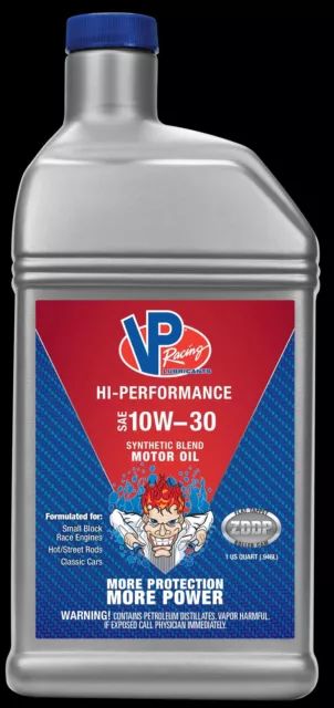 VP Racing Fuels Oil 2955 Hi-Performance; SAE 10W30; Synthetic Blend