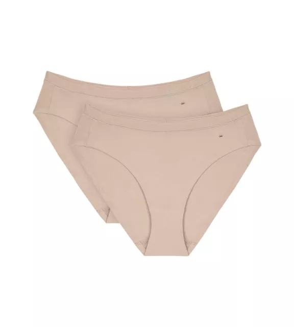 Triumph Donna Tai-Slip, 2er Pacco - Smart Micro Tai Ex, Bianco e Nero Nudo 36-42