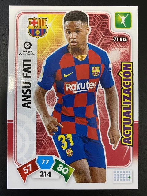 Autocollant Panini La Liga 2019-20 - Ansu Fati FC Barcelone Rookie (n°13)