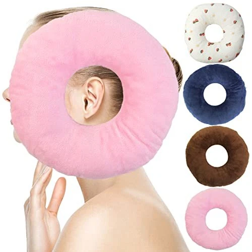 S-SNAIL-OO Ear Piercing Pillow for Side Sleepers，Small Pillow with Ear Hole D...