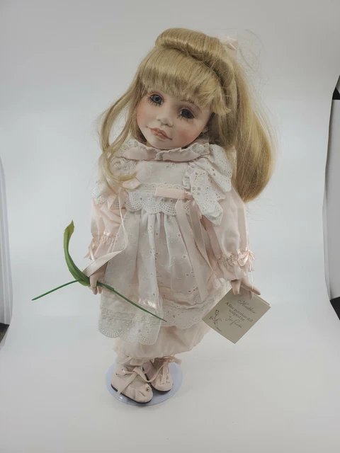 1992 HAMILTON HERITAGE COLLECTION 18" Porcelain Doll HEATHER By Joke Grobben ■