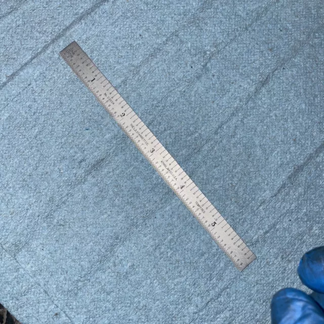 New Starrett C304R-6 Flexible Steel Rule, 6” Long x 1/2” Width, Full Flex Chrome