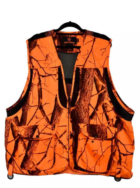 Game Winner Hunting/Shooting Vest Men's Realtree Hardwood Blaze Orange  3XL/4XL