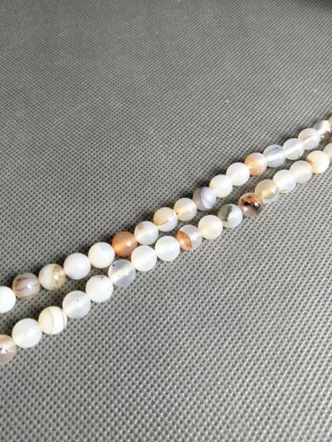 2 Strand 8mm Natural colorful agate beads Loose Beads 15"  A1