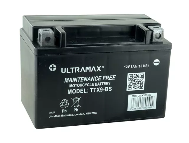 Ultramax Numax AGM/GEL Upgrade Akku Honda Vigor 650 99 ERSETZT YTX9-BS