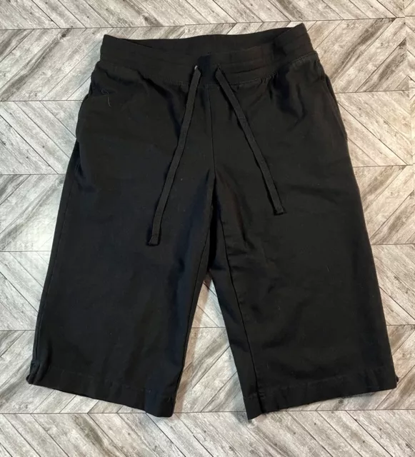 Karen Scott Sport Skimmer Shorts Womens Petite Black Yoga Athleisure Dance