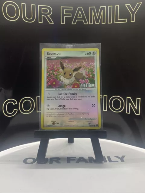 Pokemon Eevee Platinum Reverse Holo 62/100 Burger King Promo TCG Card MP