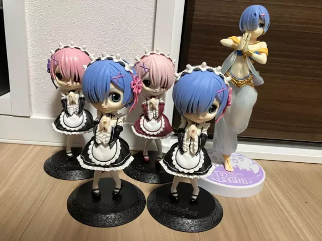 lot 5 RE ZERO REM and RAM Q-posket etc. FIGURE lot Bulk sale (No Box) F34338