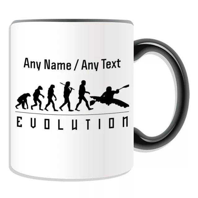 Personalised Gift Kayak Mug Money Box Cup Evolution Design Team Player Name PE