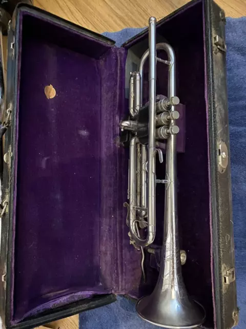 Vintage Pan American Silver Trumpet - Martin 9 Mouthpiece/Protech