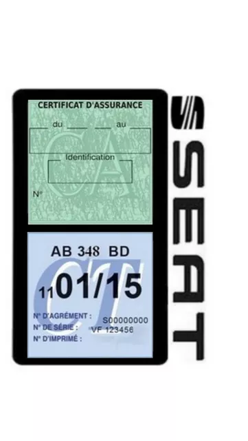 AMG VD50 étui 2 vignette assurance et CT Assurdhésifs® Stickers