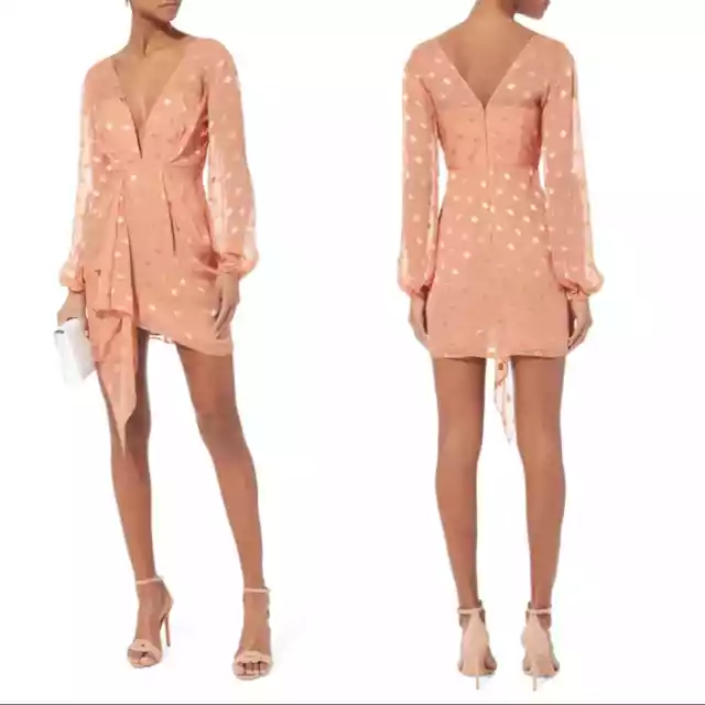 NEW Michelle Mason Silk Polka Dot Mini Dress 0 $750