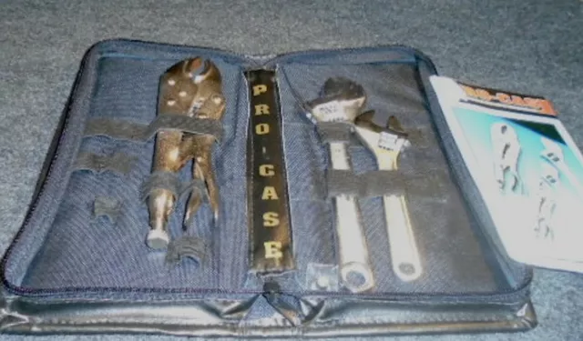 Vice Grips & 2 Adjustable Crescent Wrenches In Case