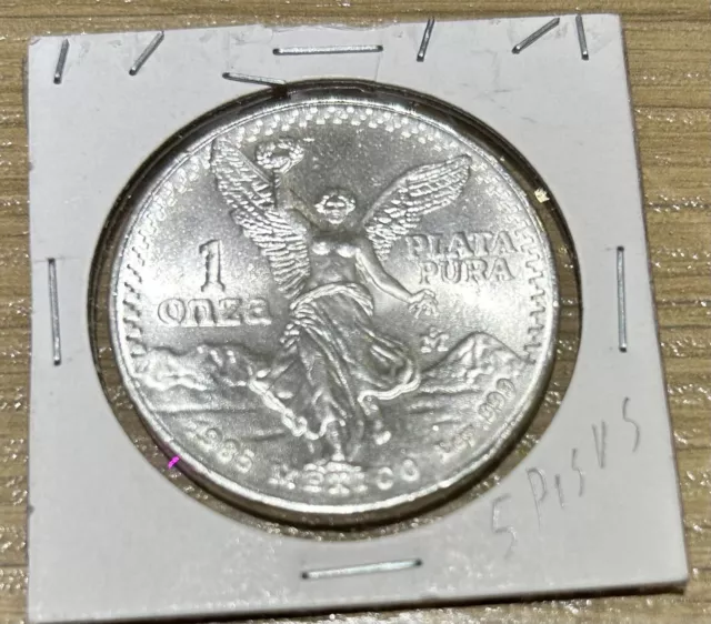 Mexico Libertad 1 Onza Plata Pura 1 Unze Silber 1985, Siegesgöttin, TOP