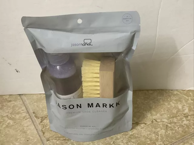 Jason Markk Essential Kit 4 Oz Premium Shoe Cleaner & Standard Brush  Biodeg NEW