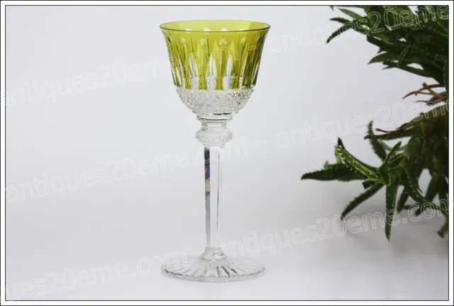 Verre à vin du Rhin en cristal de St Louis Tommy chartreuse - Roemer glass (B)