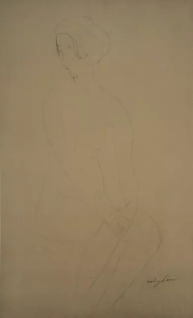 Amedeo MODIGLIANI : Nue assise - Lithographie signée