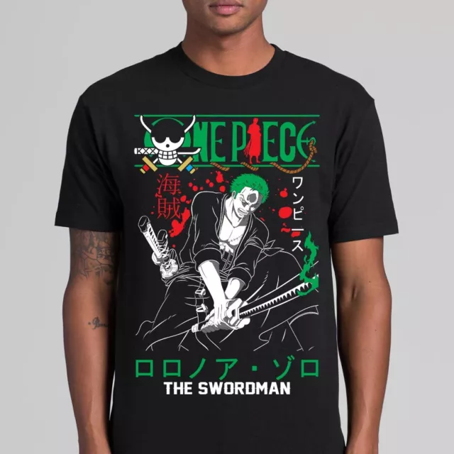 One Piece The Swordman Zoro T-Shirt Japanese Anime Tee