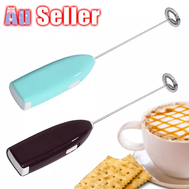 MINI ELECTRIC MILK Frother Handheld Coffee Whisk Mixer Creamer $5.65 -  PicClick AU