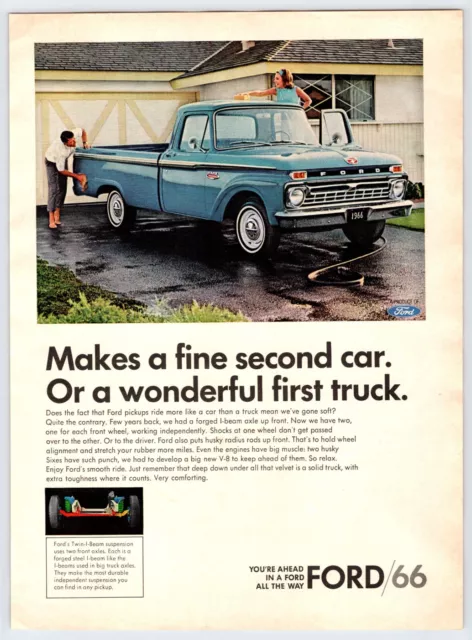 1966 FORD TRUCK Vintage 8"X11" Magazine Ad 1960's M533