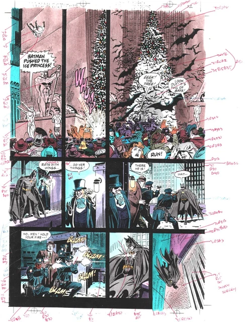 BATMAN RETURNS MOVIE Edition p.32 Color Guide Art 1992 - Tom McCraw ...