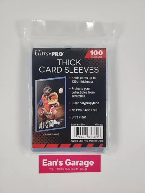 Ultra PRO Card Sleeves 2 1/2" x 3 1/2" Ultra Clear 100 pack for up to 130PT