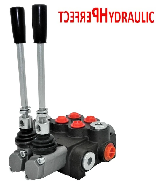 Distributeur Hydraulique 2 Leviers Simple Effet 3/8 – 45 L/min, 300 Bars – Pour Tracteur Avec Raccords Rapides