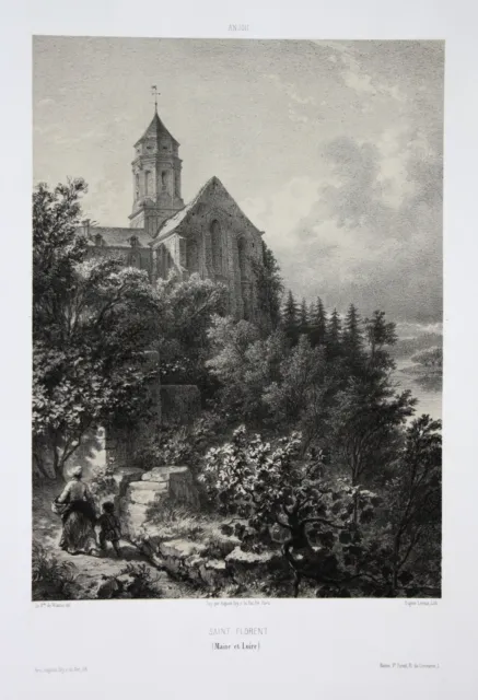 1860 Saint Florent / Maine et Loire / Anjou Lithographie Wismes