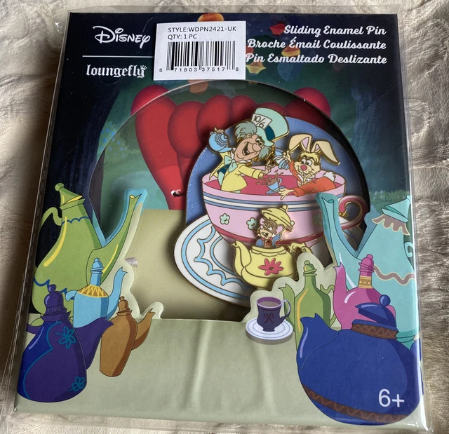 LOUNGEFLY DISNEY ALICE in Wonderland Tea Cup Sliding Enamel Pin Ltd Ed 1000 £24.99 PicClick UK