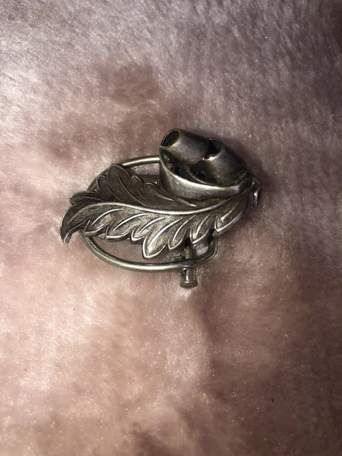Broche Porte-photo Ancienne En Métal Argenté - Marque SGDG - Occasion En Bon état