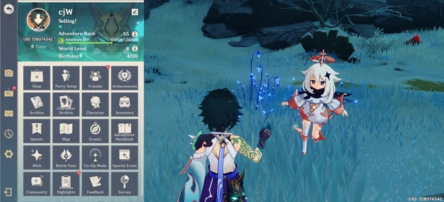 Compte Genshin Impact AR 35+ (Europe) - Avec 1 Perso 5★ Et 1 Arme 5★ - Neuf (non Utilisé)