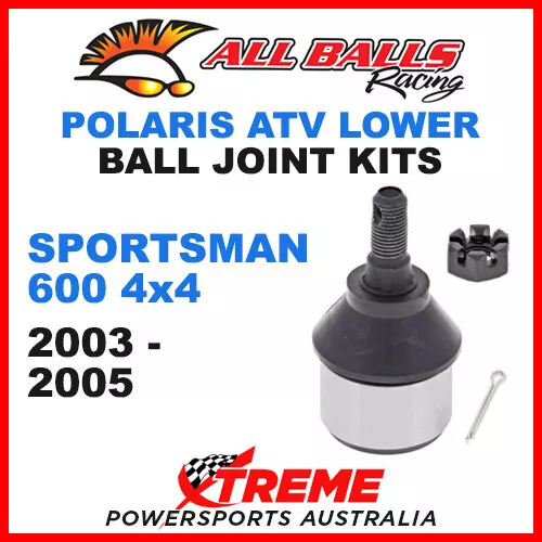 All Balls 42-1030 Polaris Sportsman 600 4X4 2003-2005 ATV Lower Ball Joint Kit
