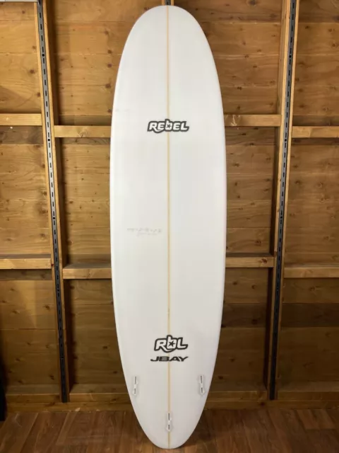 Rebel Mini Mal Surfboard - White 3