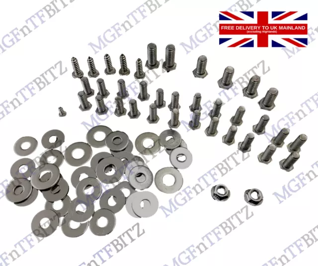 Mgf / Mg Tf / Le500 New Stainless Steel Complete Under Bonnet Bolt Pack 2