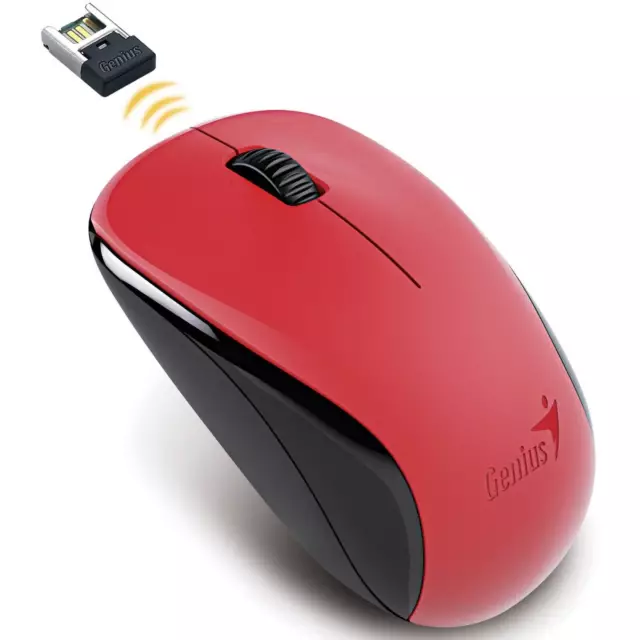 Genius NX-7000 BlueEye 1200dpi Wireless Mouse - Red