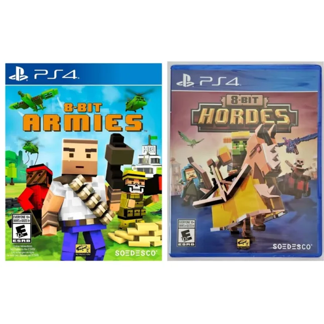 8-Bit Armies & Hordes PS4 Brand New Game Bundle (Multiplayer Real-Time Strategy)