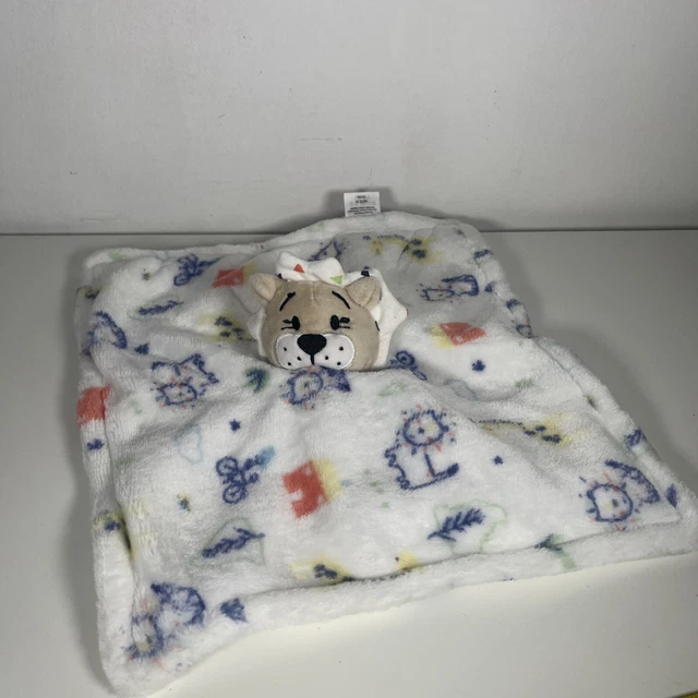 Sunrise Traders Lion Cat Comforter White Bunny Baby Plush Toy Soother Blankie